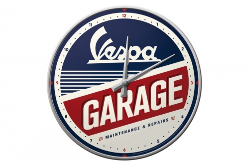 Wanduhr - "Vespa Garage"